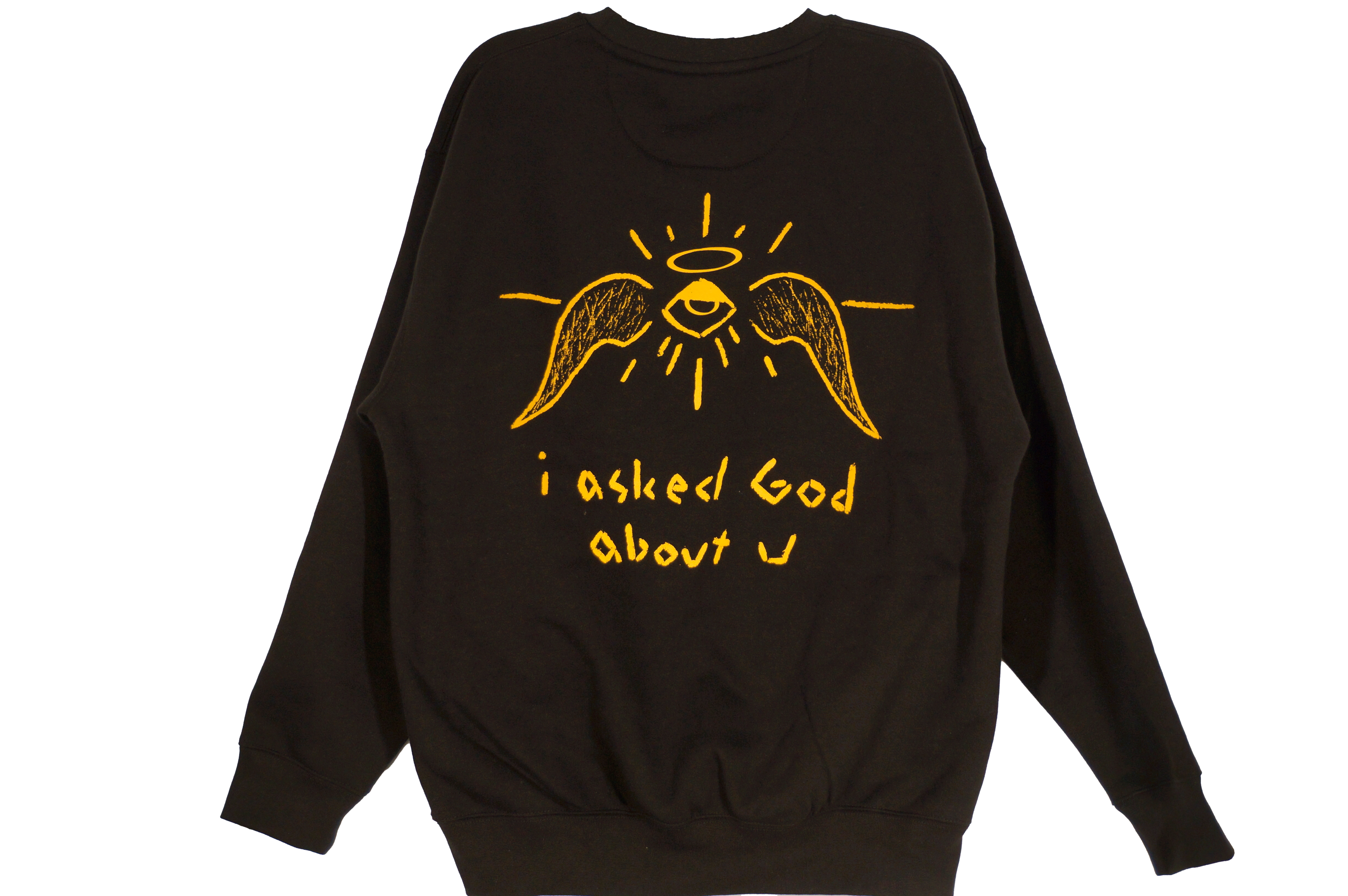 "iaskedGodaboutu" Heavyweight Crew Neck