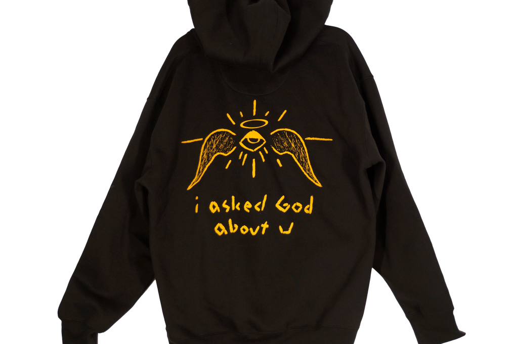 "iaskedGodaboutu" Zip hoodie