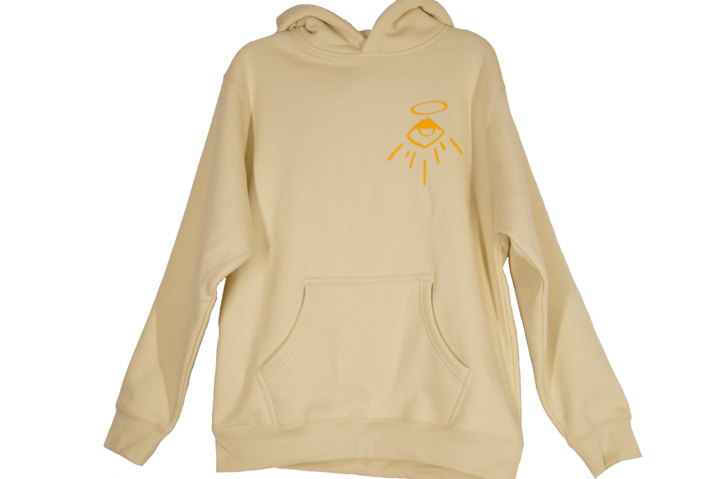 "iaskedGodaboutu" Heavyweight Hoodie