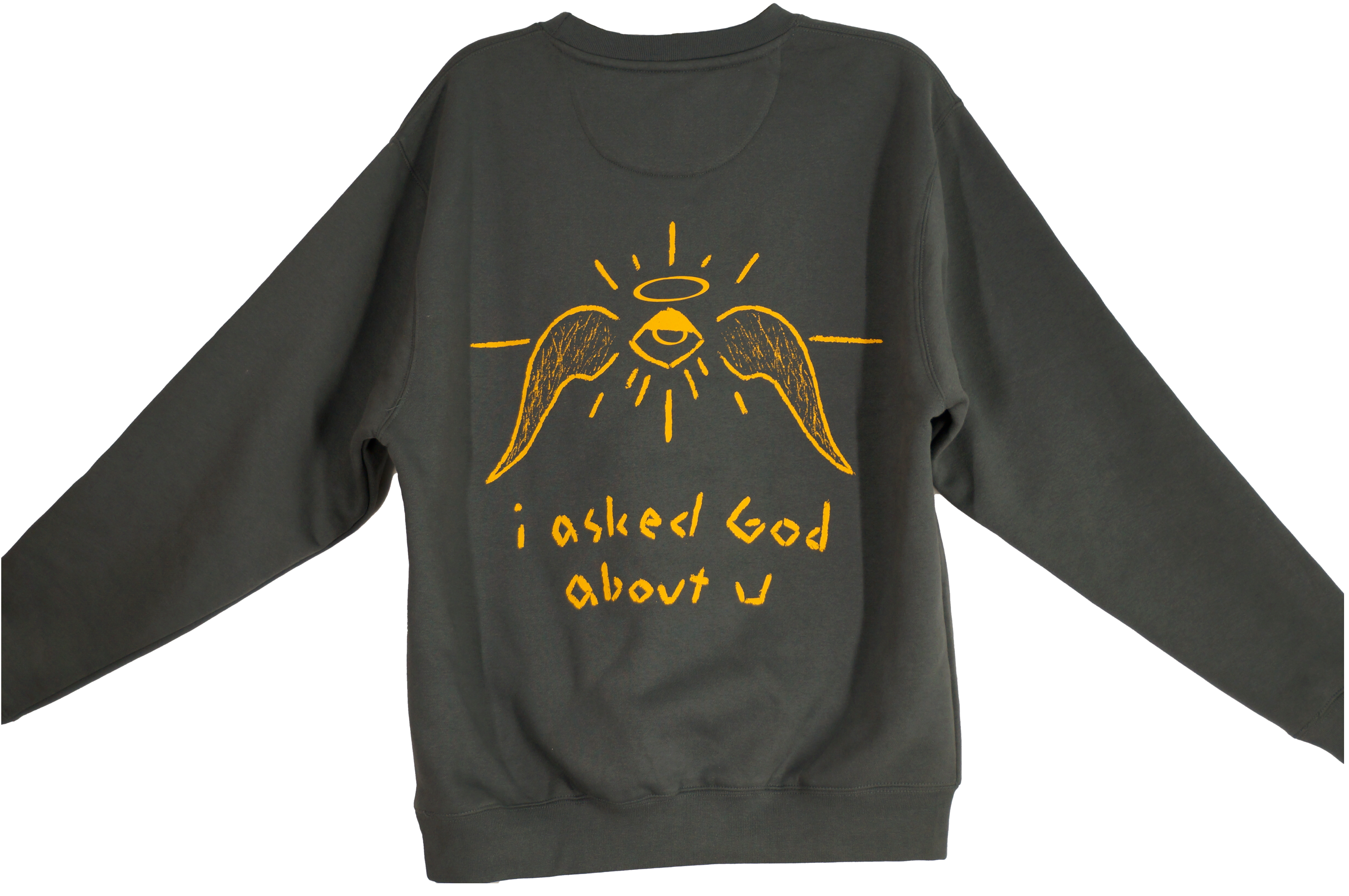 "iaskedGodaboutu" Heavyweight Crew Neck