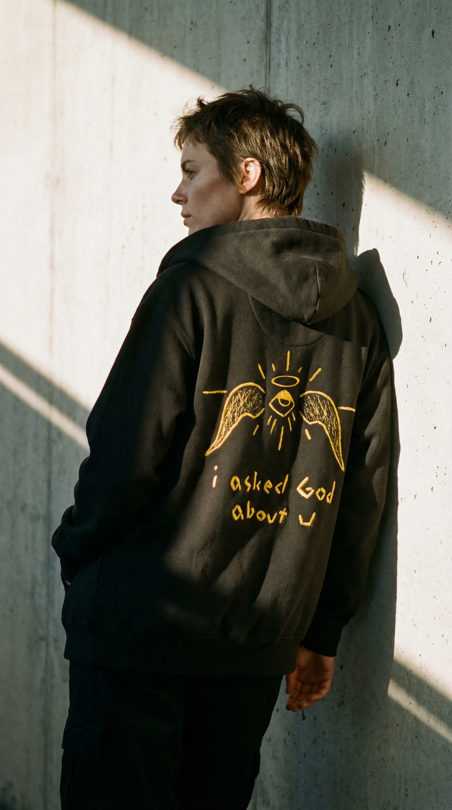 "iaskedGodaboutu" Zip hoodie