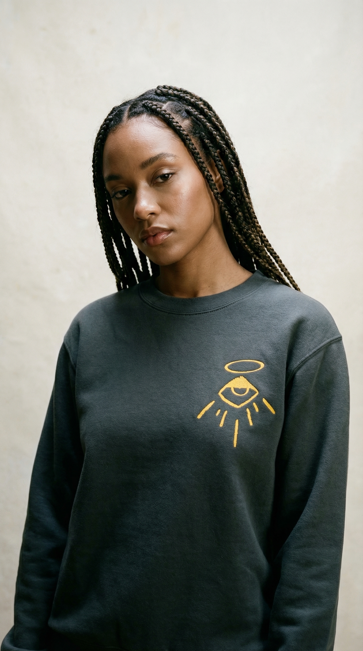 "iaskedGodaboutu" Heavyweight Crew Neck