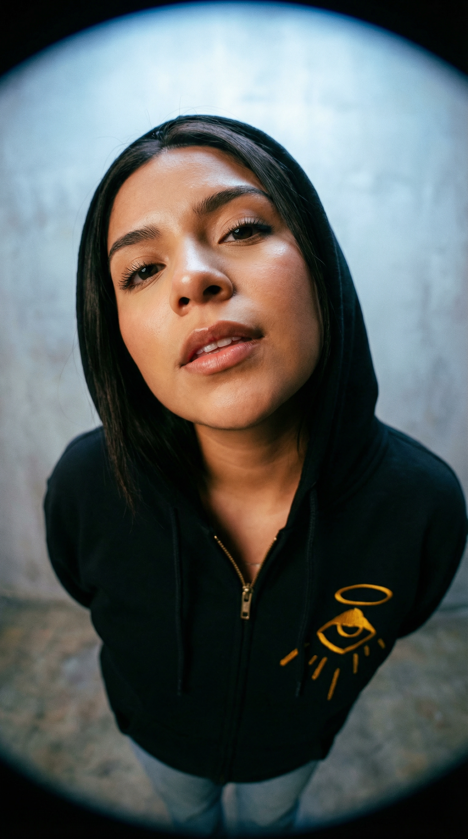 "iaskedGodaboutu" Zip hoodie